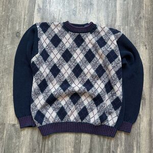 Trader Bay Argyle Sweater Knit Pullover Classic Patterned‎ Top Mens Size M